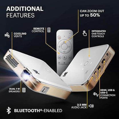 KODAK Luma 450 Smart Projector, Native 1080p, WiFi, Tripod