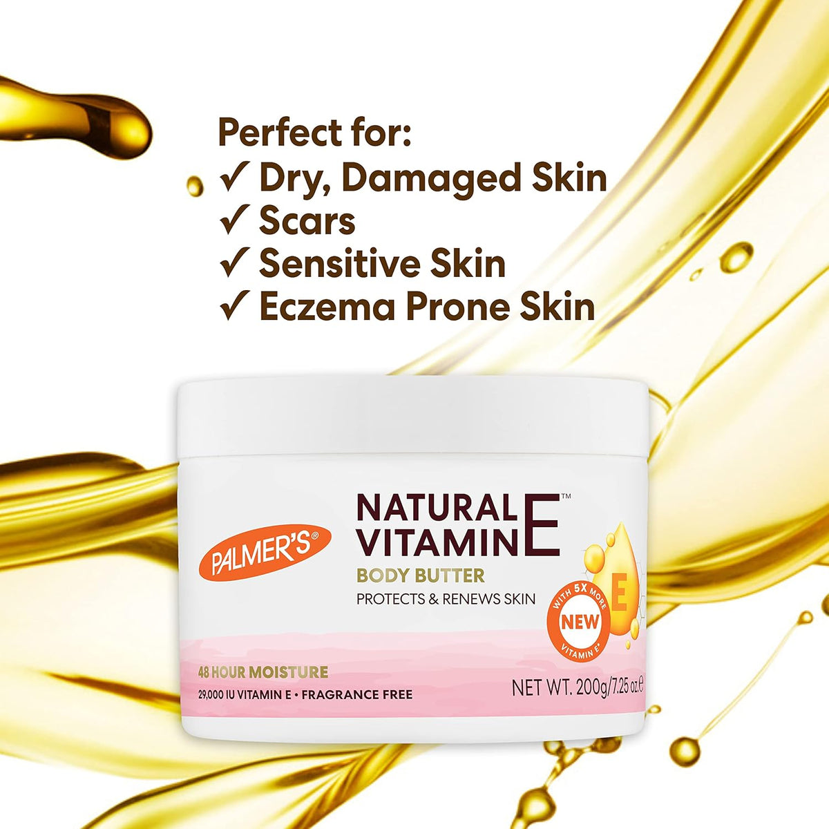 Palmer's Natural Vitamin E Body Butter, 7.25 Ounce (Pack of 2)