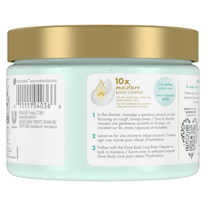 Dove Body Love Body Polish Exfoliate Away 3 Count for Rough, Bumpy Skin Body Scrub with AHAs for Silky Smooth Skin 12 oz