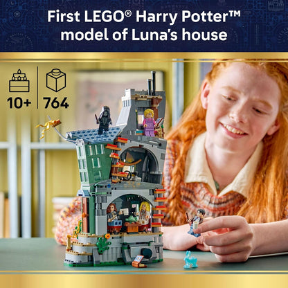 LEGO Harry Potter Luna Lovegood’s House Building Toy for Girls & Boys - Pretend Play & Display Book Shelf or Bedroom Decor for Kids, Ages 10+ - W/Luna's Hare Patronus - Gift Idea for Birthdays - 76467