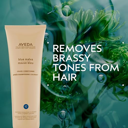 AVEDA Blue Malva Color Conditioner | Purple Conditioner for Silver, Gray, Blonde Hair | Neutralizes Brassiness | Deeply Conditions Hair | 96% Naturally Derived*, 8.5 Fl Oz