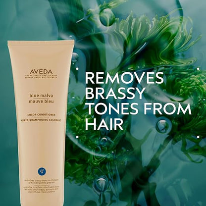 AVEDA Blue Malva Color Conditioner | Purple Conditioner for Silver, Gray, Blonde Hair | Neutralizes Brassiness | Deeply Conditions Hair | 96% Naturally Derived*, 8.5 Fl Oz