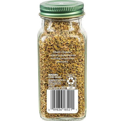 Simply Organic Oregano, .75 oz | Great On Pizza, Italian & Mexican Fare, Kosher