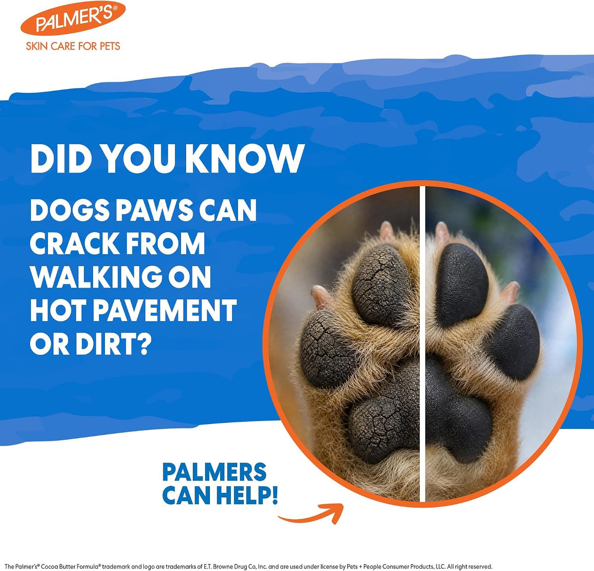 Palmer's for Pets Cocoa Butter Paw Pad and Nose Balm for Dogs, 3.5 Oz