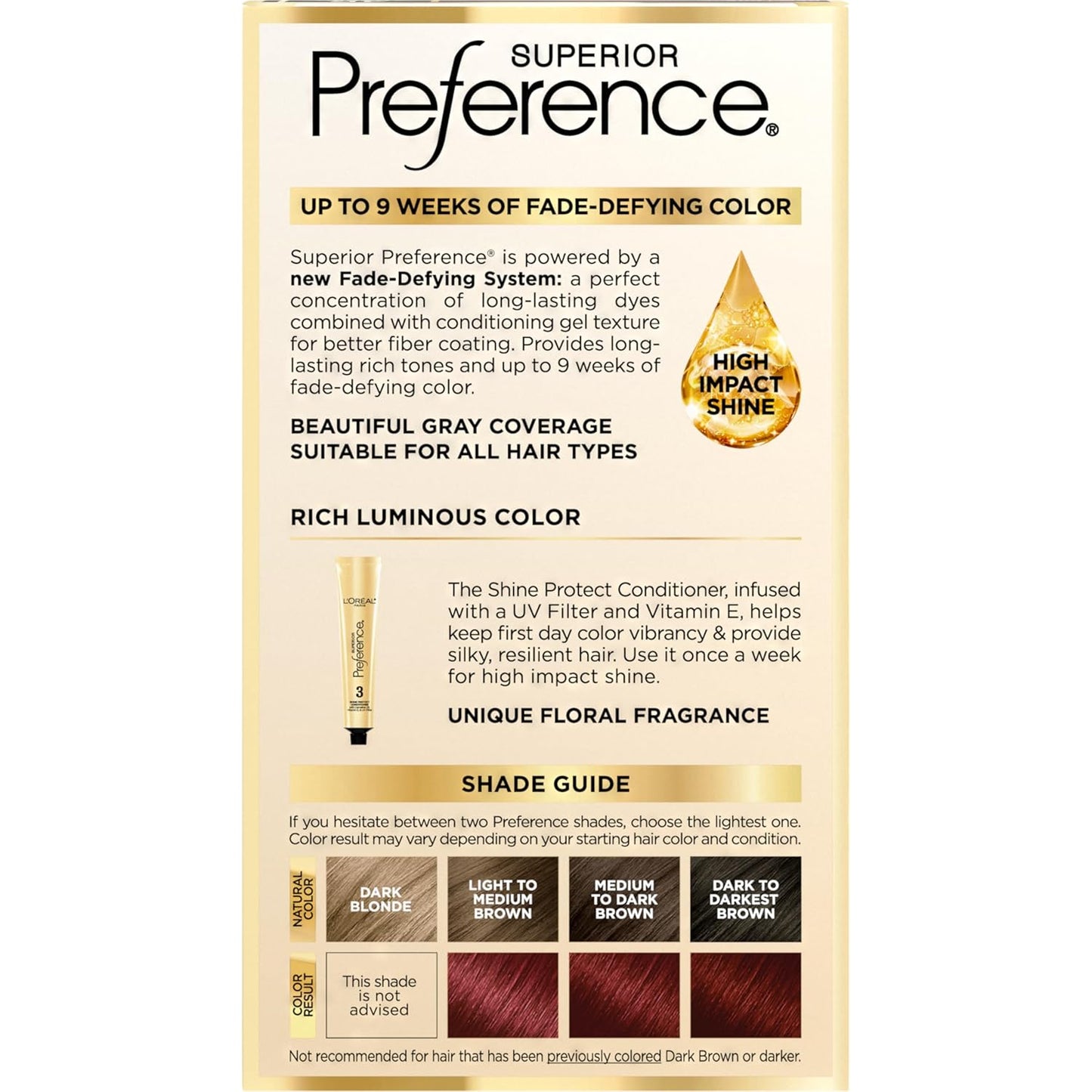 L'Oreal Paris Superior Preference Fade-Defying + Shine Permanent Hair Color, 4R Dark Auburn, Pack of 1, Hair Dye