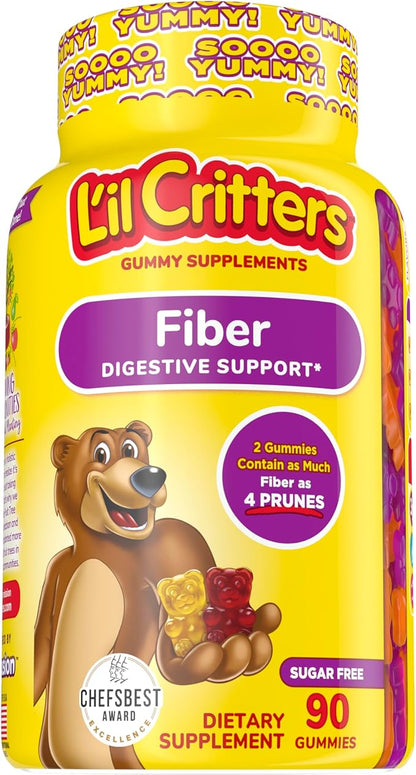 Vitafusion Fiber Well Fit Gummies, 90 Count and L’il Critters Kids Fiber Gummies, 90 Gummies
