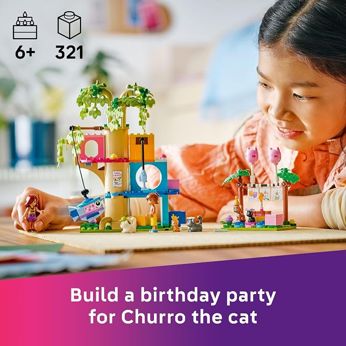 LEGO Friends Tree House Building Toy - Pretend Play Building Blocks with Cat Toys & 2 Minidolls, Creative Storytelling Toy for Girls and Boys Ages 9+, Gift Idea - 42666