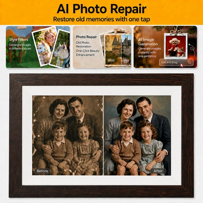 KODAK 10.1 inch WiFi Digital Picture Frame,1280x800 IPS HD Touch Screen, 32GB Smart Photo Frame with App & AI Photo Creation, Easy Sharing Photos and Videos, Birthday Gifts for Mom Women