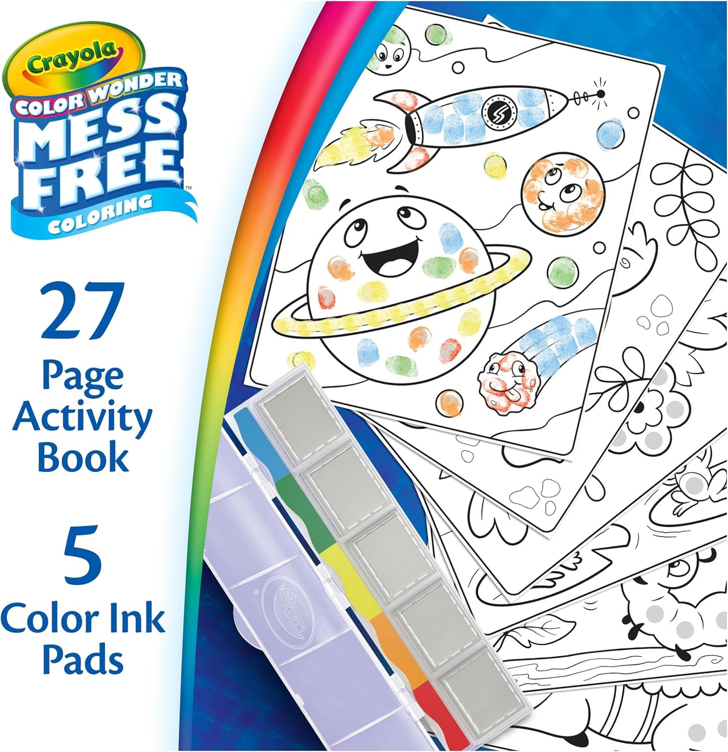 Crayola Color Wonder Mess Free Fingerprint Activity Book, Finger Painting Alternative, Arts & Crafts Gift for Kids Ages 3+