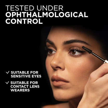 L'Oreal Paris Voluminous Panorama Mascara, Volumizing and Lengthening Mascara, Waterproof Longwear and Smudge Resistant Make Up, Black, 0.31 Fl Oz