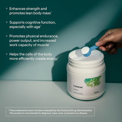 THORNE Creatine, Micronized Creatine Monohydrate Powder, 90 Servings