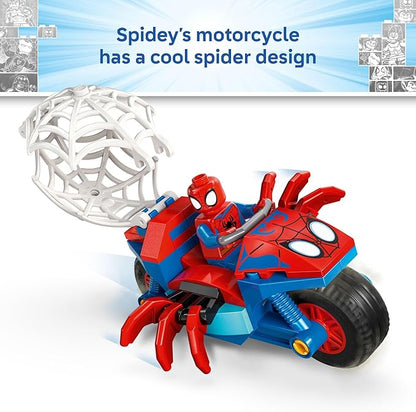 LEGO Marvel Spidey and His Amazing Friends Spidey on his Motorcycle vs. Rhino Building Toy for Kids - Super Hero Pretend Playset for Preschool Boys & Girls, Ages 4+ - Gift Idea for Birthdays - 11206