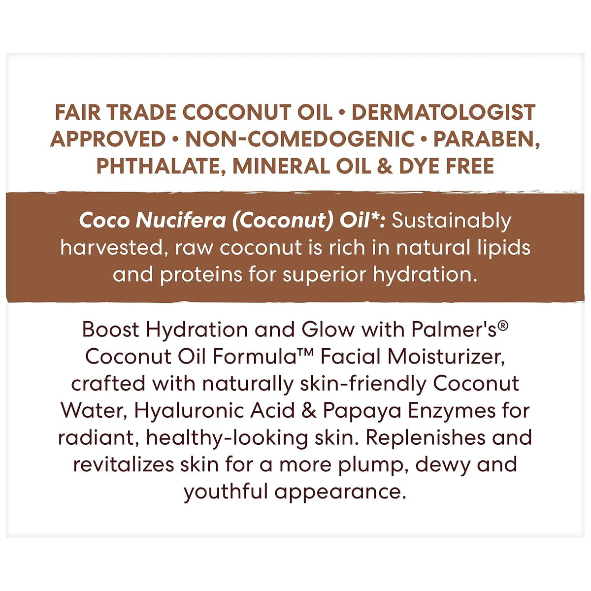 Palmer's Coconut Oil Formula Coconut Water Face Moisturizer, 1.7 Ounce Jar, (Pack of 2)