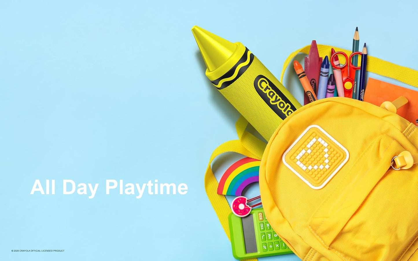 Crayola Kids Crayon Speakers Bluetooth, Portable Bluetooth Speakers | 20W Peak Power HD Sound, Mini Bluetooth Speaker Wireless with TWS Pairing BT 5.3, FM Radio Home/Party/Outdoor/Travel