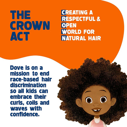Dove Kids Shampoo & Conditioner Set with Shea Butter & Coconut Oil + 2-in-1 Detangler Spray, “Hair Love” Wavy, Coily, Curly Hair Products for Kids