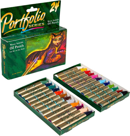 Crayola Portfolio Series Oil Pastels, Water Soluble, 24 Count, Colors May Vary