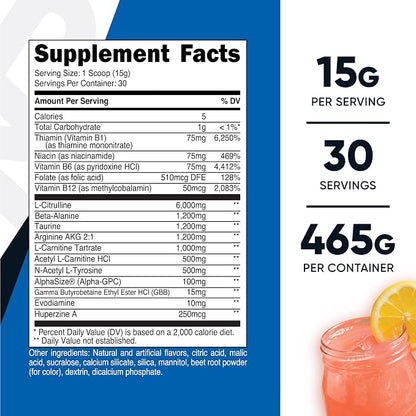 Nutricost Stim-Free Pre-Workout (Pink Lemonade) 30 Servings, Caffeine Free