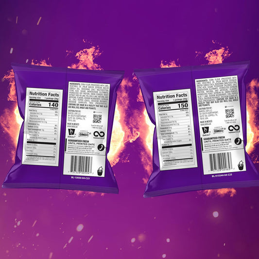 Takis Assorted Variety Pack Rolled Tortilla Chips, 40 Count | Fuego and Blue Heat, Extremely Spicy, 20 per Flavor, 1oz Individual Bags for Snacking and Lunchboxes