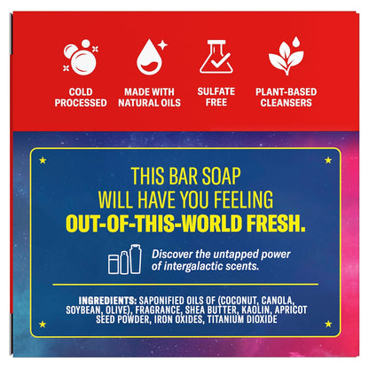 Old Spice Bar Soap for Men, x The Super Mario Galaxy Movie, Cold Pressed with Grit, Made with Natural Oils & Plant Based Cleanser, Star Showers with Juicy Pear & Cedarwood Scent, 5.0 oz