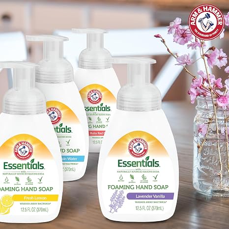 Arm & Hammer Foaming Hand Soap for Skin Cleaning - Cleanser with Lavender Vanilla Scent - Hand Soap Pump with Aloe Vera & Different Ingredients 12.5 Fl Oz (370mL)