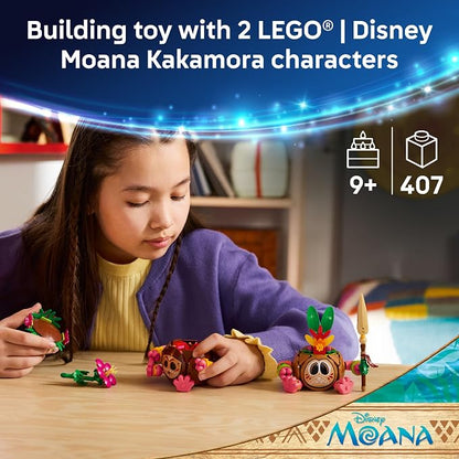 LEGO Disney Moana Kakamora 43293 | Building Toys for Girls & Boys, Ages 9+, Moana Displayable Toy for Bedroom & Desk, 407 pieces, Gift for Birthdays