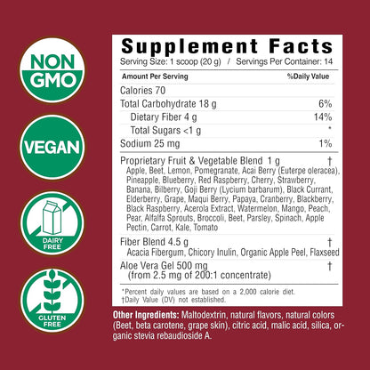 Country Farms Super Cleanse, Super Juice Cleanse, Supports Healthy Digestive System, 34 Fruits and Vegetables with Aloe, Promotes Natural Detoxification, Drink Powder, 14 Servings, 9.88 Ounce