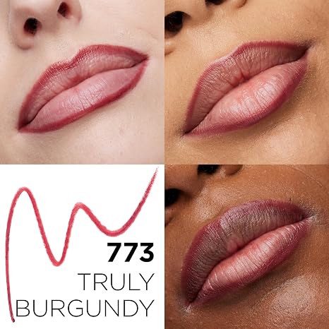 L'Oreal Paris Colour Riche Lip Liner Pencil, Creamy Lip Liner with Omega 3 and Vitamin E, 773 Truly Burgundy (Cool Toned Burgundy)