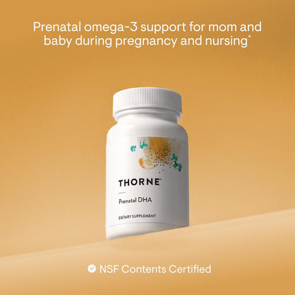 THORNE Prenatal DHA, Omega-3 Fish Oil with EPA & DHA, 60 Softgels