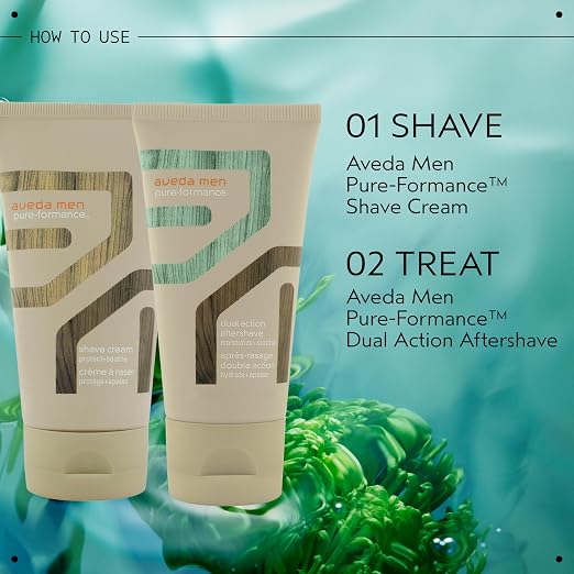 AVEDA Men Pure-Formance Dual Action Aftershave | 2-in-1 Aftershave & Moisturizer | with Spearmint | for All Skin Types | 97% Naturally Derived*, 2.5 Fl Oz