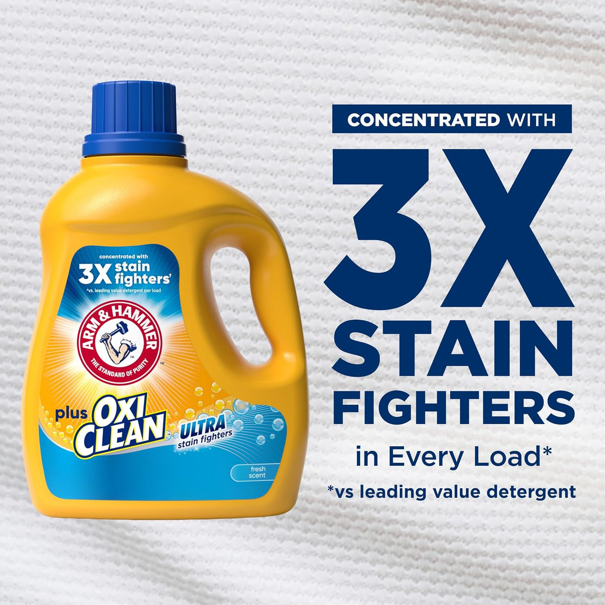 ARM & HAMMER Plus OxiClean Ultra Stain Fighters Liquid Laundry Detergent