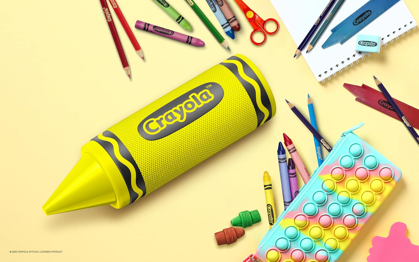 Crayola Kids Crayon Speakers Bluetooth, Portable Bluetooth Speakers | 20W Peak Power HD Sound, Mini Bluetooth Speaker Wireless with TWS Pairing BT 5.3, FM Radio Home/Party/Outdoor/Travel
