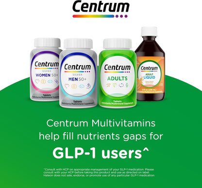 Centrum Silver Men's 50+ Multivitamin with Vitamin D3, B-Vitamins, Zinc for Memory and Cognition - 200 Tablets