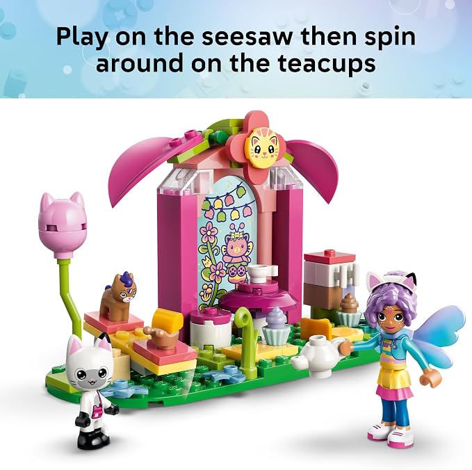 LEGO Gabby's Dollhouse Fairy Roller Coaster and Tea Party 11214 | Preschool Building Toys for Girls & Boys, Ages 4+, W/ Starter Bricks, Sturdy Build for Pretend Play, 137 pieces, Gift Idea