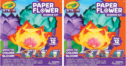 Crayola Paper Flower Science Kit, Color Changing Flowers, Gift for Kids Ages 7, 8, 9, 10 (Pack of 2)