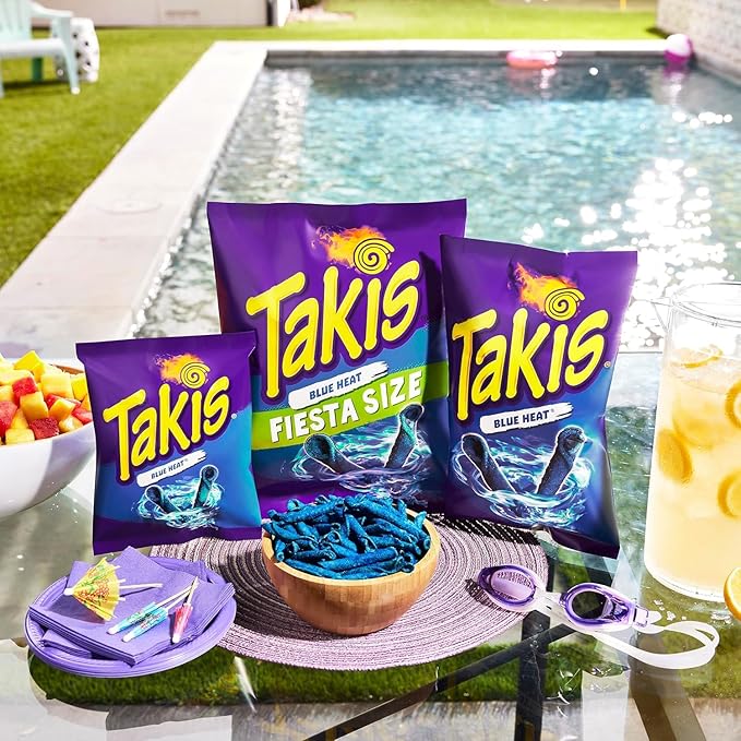 Takis, Tortilla Chips Blue Heat Extreme, 3.25 Ounce (Pack of 4)