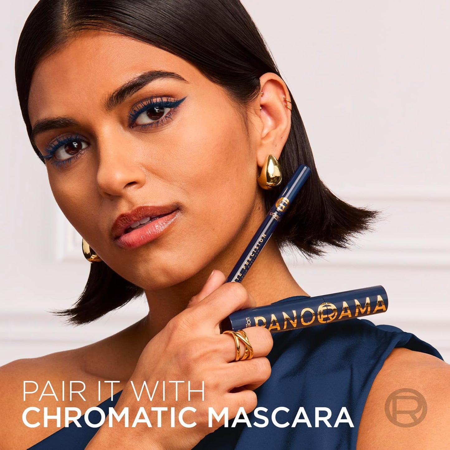 L'Oreal Paris Haute Precision Waterproof Liquid Eyeliner, Smudge-Proof Eye Liner with Micro-Tip, for up to 28HR Eye Makeup Wear, 030 Blue Suede