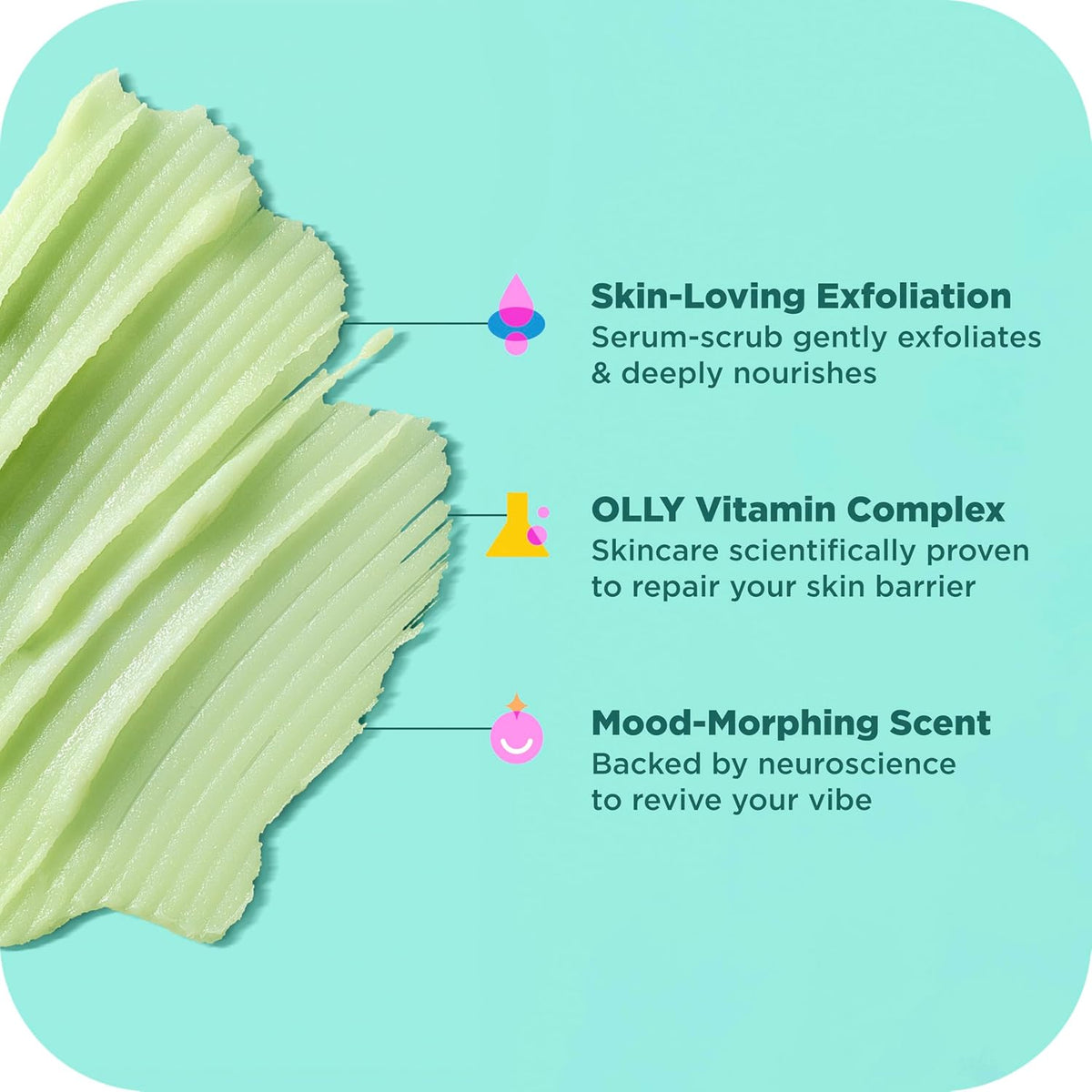 OLLY Body Wash & Body Scrub Mini pack 4 Count 3 oz