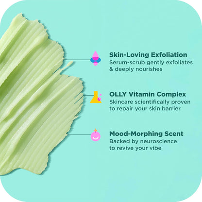 OLLY Body Wash & Body Scrub Mini pack 4 Count 3 oz