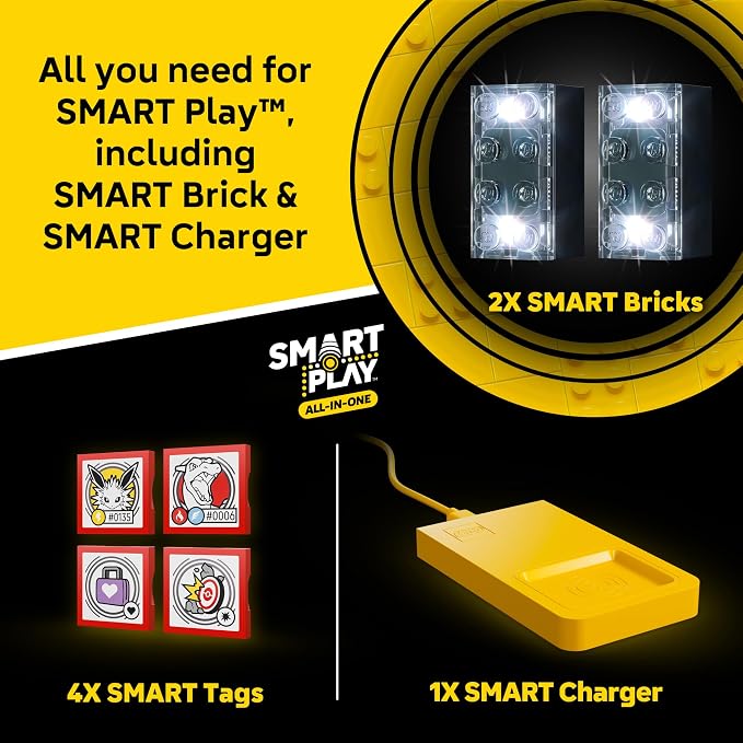 LEGO Pokémon SMART Play: Charizard vs. Jolteon Ultimate Battle 72167 | All-in-One Building Set, Boys & Girls, Ages 8+, Interactive Pokémon Toys, 2 SMART Bricks, 4 Tags & Charger, 751 pieces