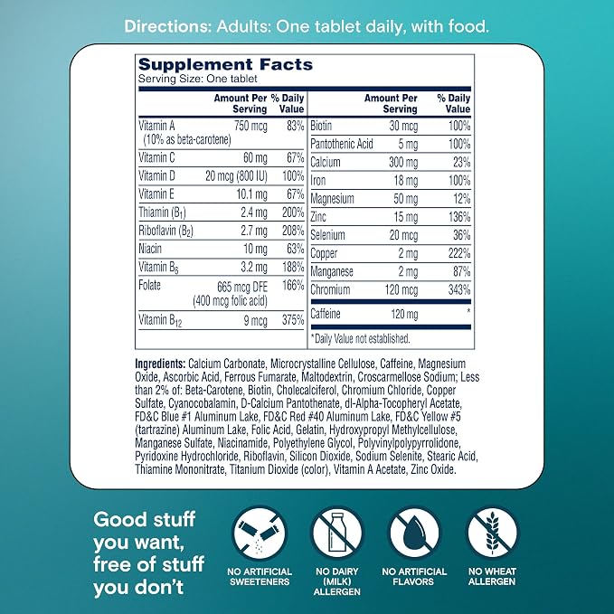 A Day Women's Active Metabolism Daily Essential,Multivitamin for Women,Metabolism Support,Vitamins for Women with All 8 B-Vitamins,Vitamin D,Magnesium & More,120 Count (Pack of 2)