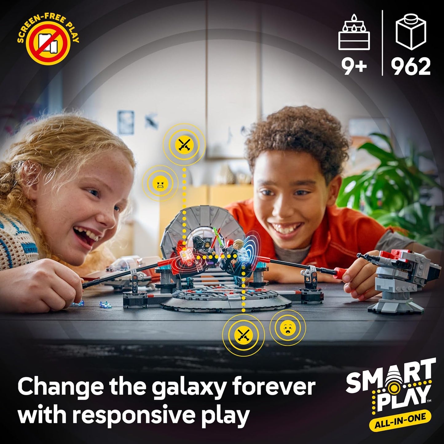 LEGO Star Wars SMART Play: Throne Room Duel & A-Wing Interactive Building Toy - All-in-One Set - Reacts to How You Move and Play with a SMART Brick - Gift for Boys, Girls and Kids Ages 9+ - 75427