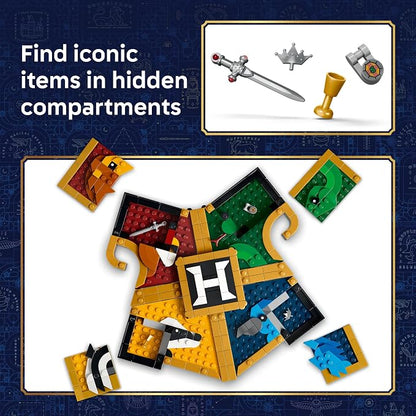 LEGO Harry Potter Hogwarts House Crest 76462 | Collectible Building Toy for Girls & Boys, Ages 12+, Display as Bedroom or Book Shelf Decor, W/ Stand, 545 pieces, Gifts Idea