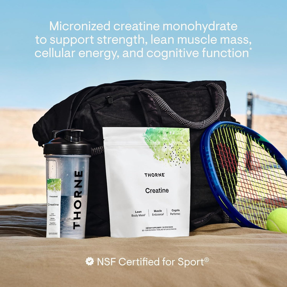 THORNE Creatine, Micronized Creatine Monohydrate Powder, 30 Servings