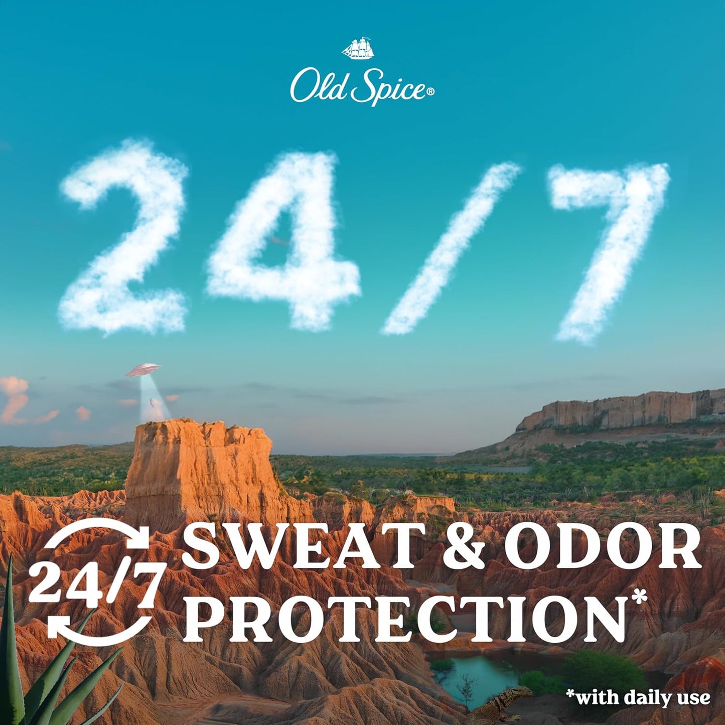 Old Spice Antiperspirant & Deodorant for Men, 24/7 Sweat & Odor Protection, 24/7 Freshness with Long Lasting Scent, Gentle on Skin, Dry Feel, Canyon with Aloe Scent, 2.6 oz (Pack of 3)