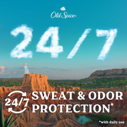 Old Spice Antiperspirant & Deodorant for Men, 24/7 Sweat & Odor Protection, 24/7 Freshness with Long Lasting Scent, Gentle on Skin, Dry Feel, Canyon with Aloe Scent, 2.6 oz (Pack of 3)
