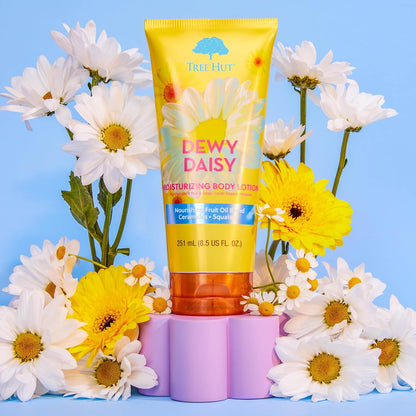 Tree Hut Dewy Daisy Moisturizing Body Lotion, Ceramide and Squalene Formula Helps Protect Skin, Long-lasting Hydration Leaves Skin Feeling Soft & Moisturized, 8.5 fl oz. (Pack of 2)