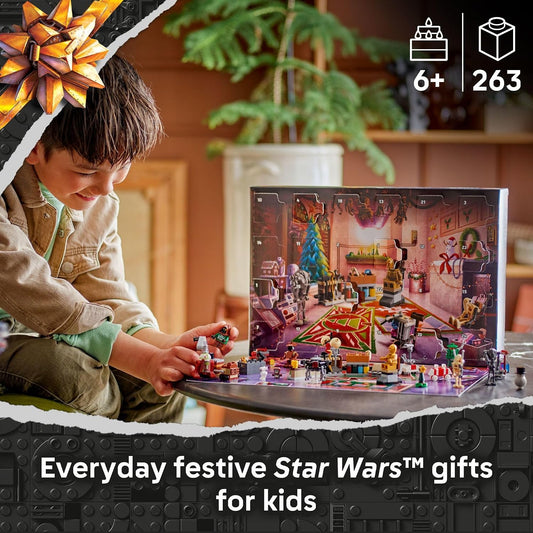 LEGO Star Wars Advent Calendar 2025 Kids Toy - Holiday Countdown Playset with 24 Toys for Boys & Girls, Ages 6+ - Includes C-3PO & BB-8 Figures - Star Wars Gift Idea for Christmas - 75418