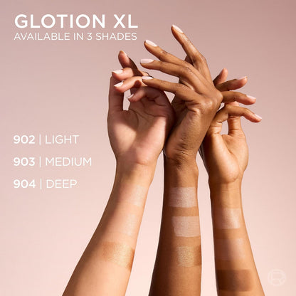 L'Oreal Paris Makeup True Match Lumi Glotion XL, Natural Glow Enhancer, Illuminator, Highlighter, Bronzing Drops For a Sun-Kissed Glow for Face and Body, 904 Deep, XL 3.04 fl oz