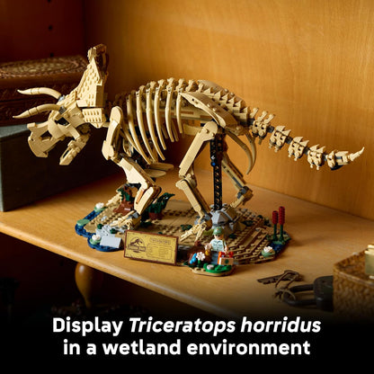 LEGO Jurassic World Dinosaur Fossils: Triceratops 77985 | Building Set for Adults, Ages 18+, Posable Dinosaur Fossil Display, Bedroom or Home Office Decor, 1154 pieces, Gift Ideas