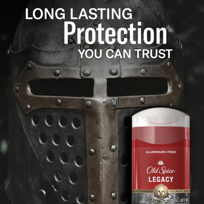 Old Spice Aluminum Free Deodorant for Men, 24/7 Odor Protection, 24/7 Signature Scent & Lasting Freshness, Goes on Clean, Legacy with Coconut, Pine & Cedar Scent, 3.0 oz